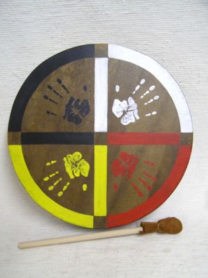 Tambor de búfal pintatTambor de búfal pintat  