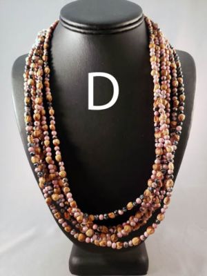 Multi Strand Copper Tone Faux Navajo Pearl Necklace