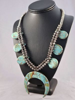 Hopi Vintage Indian Jewelry Necklace ホピ族 1970s Native American Hopi Made Reversible Necklace at