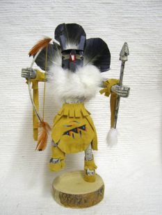 Native American Navajo Made Warrior Mouse Kachina Doll