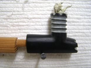 Native American Made Black Pipestone Four Winds Mini Pipe