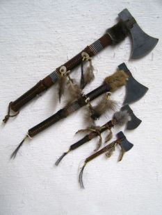 Native American Made Rawhide Wrapped Hatchets