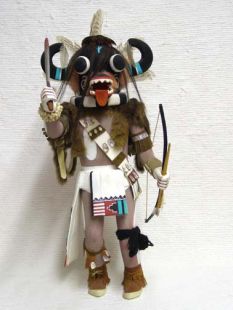 Native American Hopi Carved Ogre's Uncle Katsina Doll--Vintage 