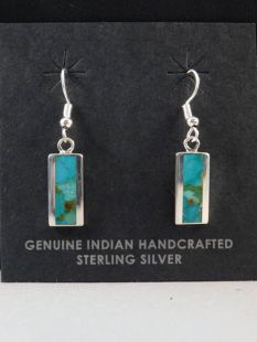 Native American Navajo Made Turquoise Inlaid Earrings