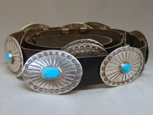 Native American Navajo Made Concho Belt