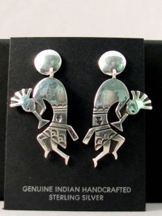 Native American Navajo Made Kokopelli Earrings
