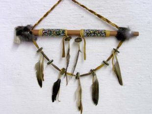 Native American Tohono O’odham Made Ceremonial Draped Pipe