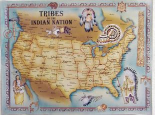 Native American Hand-Drawn Tribal Map