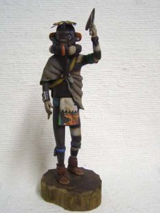 Native American Hopi Carved Left Handed Hunter Katsina Doll