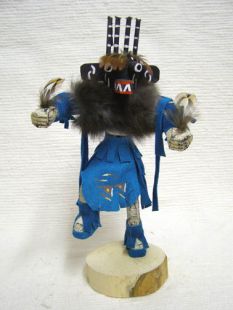 Native American Navajo Made Four-Horn Warrior Kachina Dancer Doll