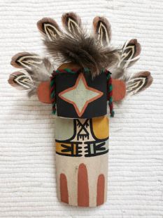 Old Style Hopi Carved Chasing Star Traditional Planetary Katsina Doll Ornament