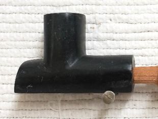 Native American Made Black Pipestone Plains Style Mini Pipe