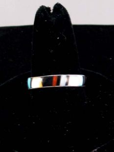 Native American Zuni Made Multistone Inlaid Ring