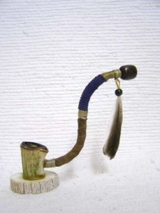 Native American Navajo Made Tiny "S" Pipe