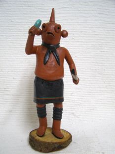 Native American Hopi Carved Mudhead Katsina Doll--Vintage