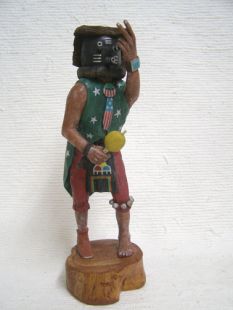 Native American Hopi Carved Mocking Katsina Doll--Boston Marathon