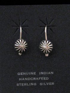 Native American Navajo Made Concha Earrings on Wires