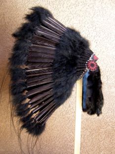 Native American Made Black Legend Warbonnet