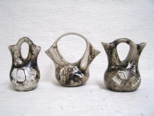 Native American Made Ceramic Horsehair Wedding Vase--Small