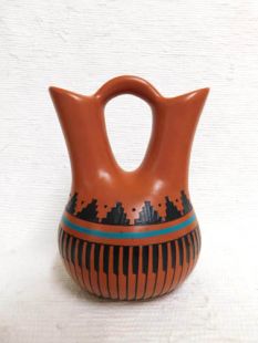 Native American Navajo Red Clay Wedding Vase--Medium Navajo
