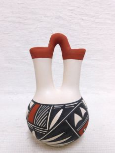 Native American Acoma Handpainted Wedding Vase
