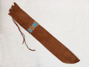 Vintage Native American Navajo Made Beaded Medicine Bag 