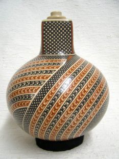 Mata Ortiz Handbuilt and Handpainted Lidded Pot