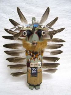 Old Style Hopi Carved Chasing Star Traditional Planetary Katsina Doll 