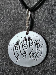 Native American Navajo Made Pendant with Kokopelli