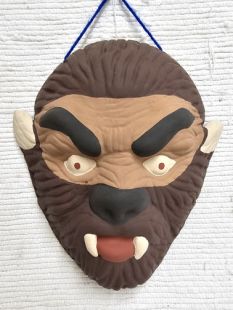 Mata Ortiz Handbuilt and Handpainted Mask--Werewolf