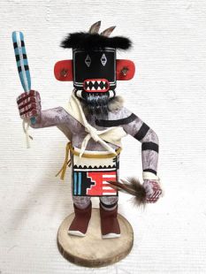 Native American Navajo Made Left Handed Hunter Kachina Doll