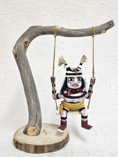 American Navajo Made Clown Kachina Doll on Swing