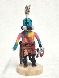Native American Hopi Carved Rattle Racer Kachina Doll (Katsina Doll)