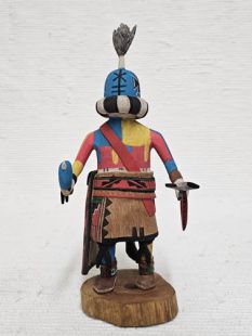 Native American Hopi Carved Rattle Racer Kachina Doll (Katsina Doll)