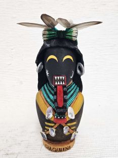Native American Hopi Carved Chakwaina Warrior Katsina Sculpture