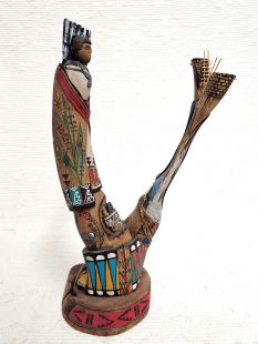 Native American Acoma Carved Maiden Sculpture