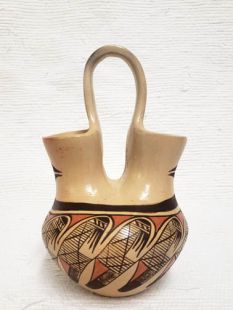 Native American Hopi Handbuilt and Handpainted Wedding Vase