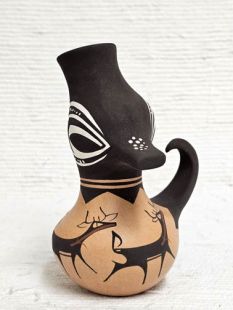 Native American Zuni Handbuilt and Handpainted Red Clay Duck