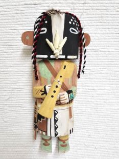 Old Style Hopi Carved Kokopelli Traditional Fertility Kachina Doll (Katsina Doll)