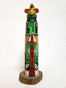 Native American Hopi Carved Parrot Kachina Sculpture (Katsina Sculpture)