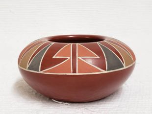 Vintage Native American Santa Clara Handbuilt and Handpainted Pot