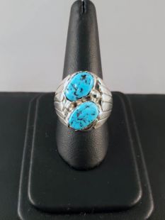 Native American Navajo Made Ring with Turquoise 