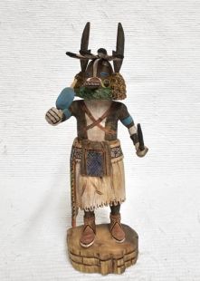 Native American Hopi Carved Badger Healer Katsina Doll