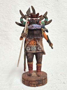 Native American Hopi Carved Fish Eater Ceremonial Kachina Doll (Katsina Doll)