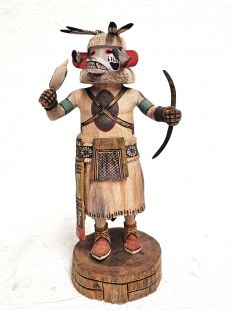 Native American Hopi Carved Bear Powerful Healer Kachina Doll (Katsina Doll)