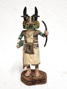 Native American Hopi Carved Badger Healer Katsina Doll