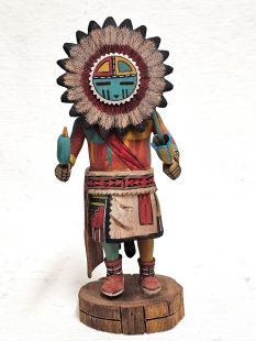 Native American Hopi Carved Sunface Kachina Doll (Katsina Doll)