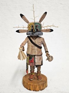 Native American Hopi Carved Ahola Chief Kachina Doll (Katsina Doll)
