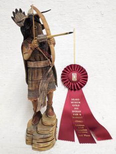Native American Hopi Carved Warrior Maiden Kachina Doll (Katsina Doll)