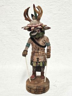 Native American Hopi Carved Deer Dancer Kachina Doll (Katsina Doll)